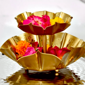 Lotus Urli - 2 Tier - Foil Gold