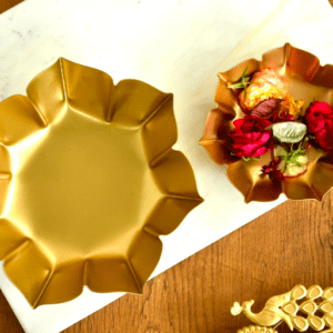 Lotus Metal Urli - Matt Gold - 5X1.5 Inch - 1 pc